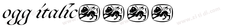 ogg italic字体转换